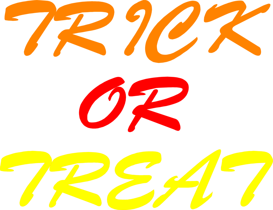 Illustration Of Trick Or Treat Text - T Sport (958x737)