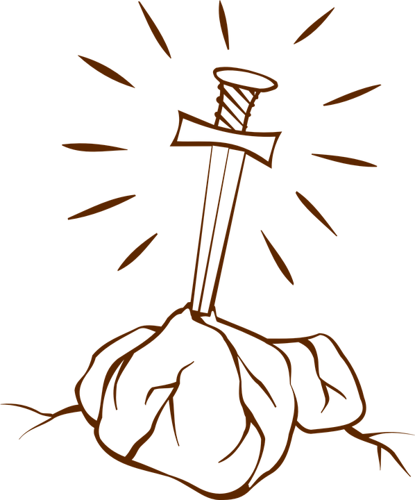 Camelot Estates Homeowners Association - Sword In The Stone Outline (598x720)