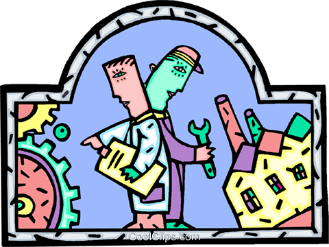 Factory Workers Planning A Strategy Royalty Free Vector - Cartoon (480x360)