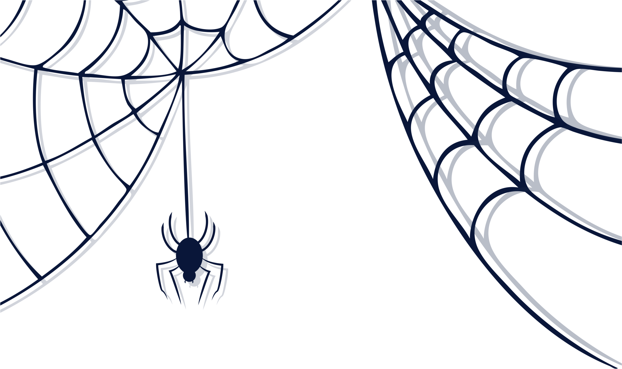 Haunted Spider And Web Clipart - Spider Web Transparent (2560x1538)