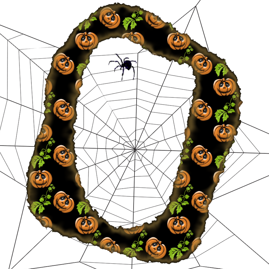 Alfabeto De Calabazas Y Telarañas - Alphabet (900x900)