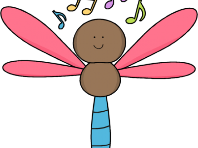 Musical Notes Clipart Cute - แมลงปอ การ์ตูน น่า รัก (640x480)