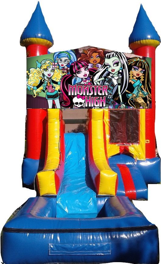 Water Slide Castle Combo Front Jumper Monster High - Paw Patrol Water Slide (720x960)