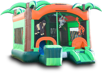 Combo Jungle - Ez Inflatables Safari Combo Bounce House - C194 (370x330)