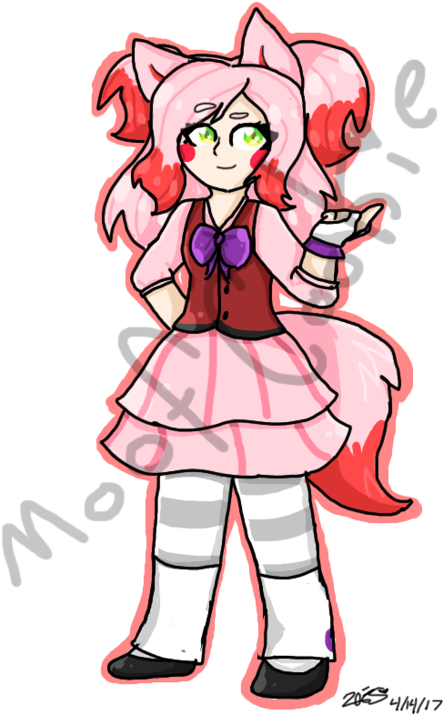 [fnaf Fusion] Baby Fox By Moofcookie - Digital Art (600x800)