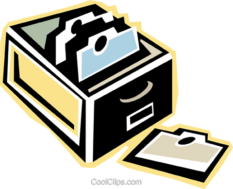 Card Catalogue Royalty Free Vector Clip Art Illustration - Card Catalog Clipart (480x389)