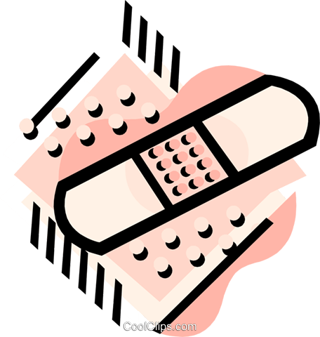 Band-aid Royalty Free Vector Clip Art Illustration - Band Aid Clip Art (456x480)