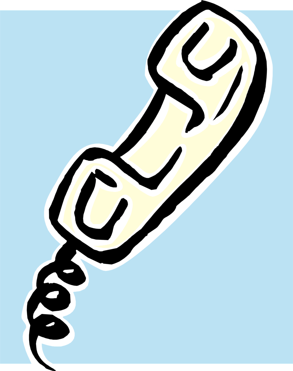 Illustration Of A Telephone Handset - Telephone (958x1212)