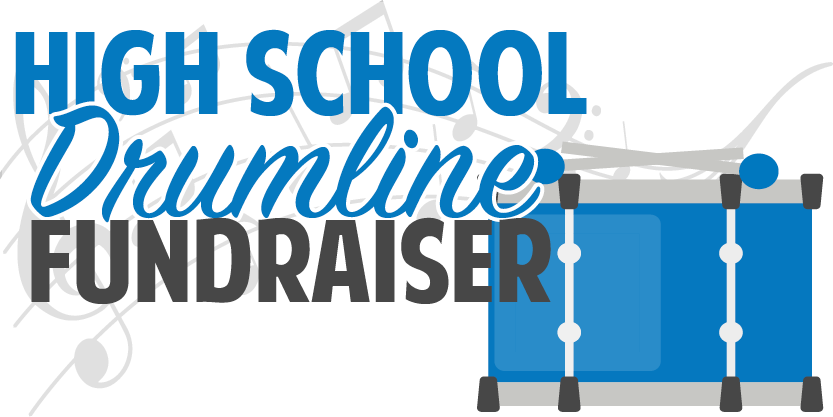 High School Drum Line Fundraiser - Graphic Design (833x417)
