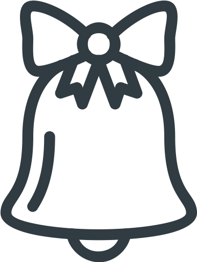 Free Line Christmas Icons - Christmas Bell Icon (512x512)