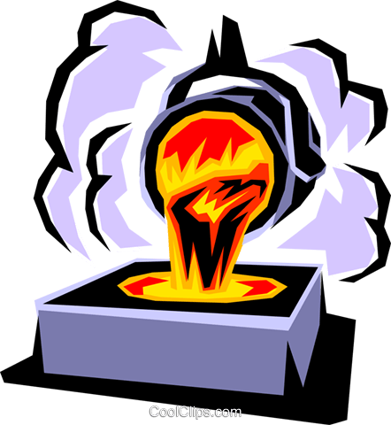 Smelter Royalty Free Vector Clip Art Illustration - Smelting Clipart (442x480)