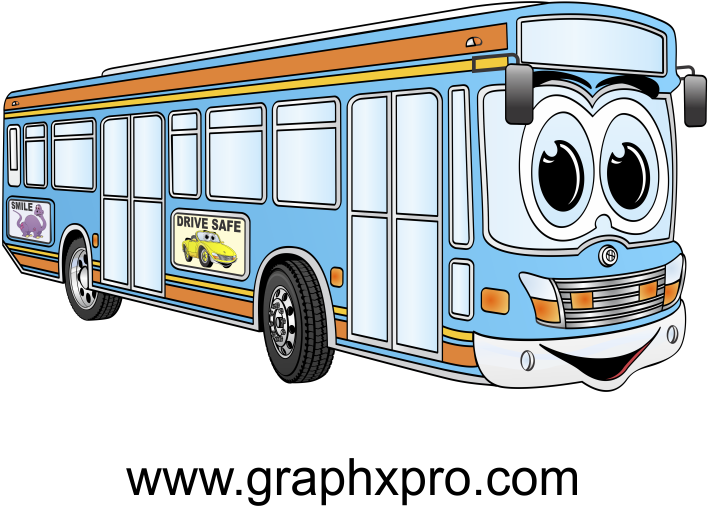 Buses, Cartoons, Animated Cartoons, Cartoon, Busses, - City Bus Cartoon (735x554)