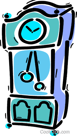 Grandfather Clocks Royalty Free Vector Clip Art Illustration - Grandfather Clocks Royalty Free Vector Clip Art Illustration (273x480)