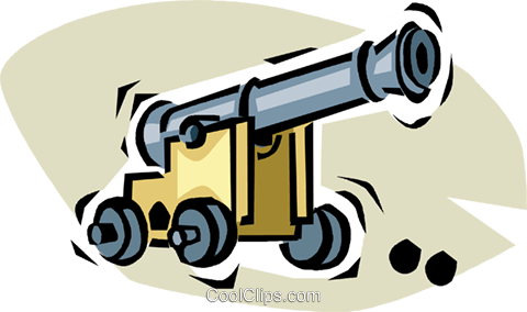 Cannon Royalty Free Vector Clip Art Illustration - Cannon (480x284)