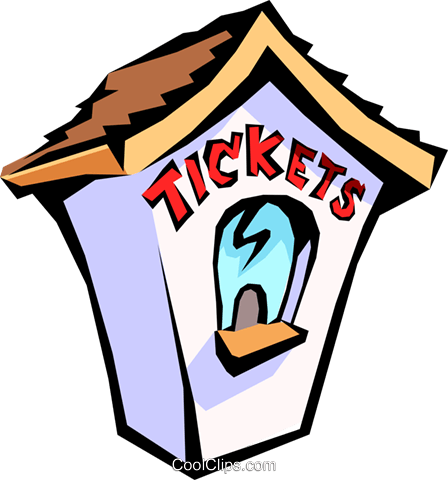 Ticket Booth Royalty Free Vector Clip Art Illustration - Ticket Booth Clip Art (448x480)