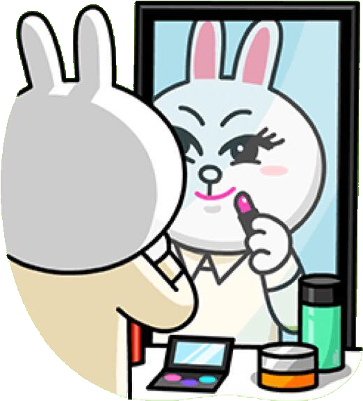Brown And Cony In Lee Min Ho's Line Love - Stickers Brown Y Cony (593x640)