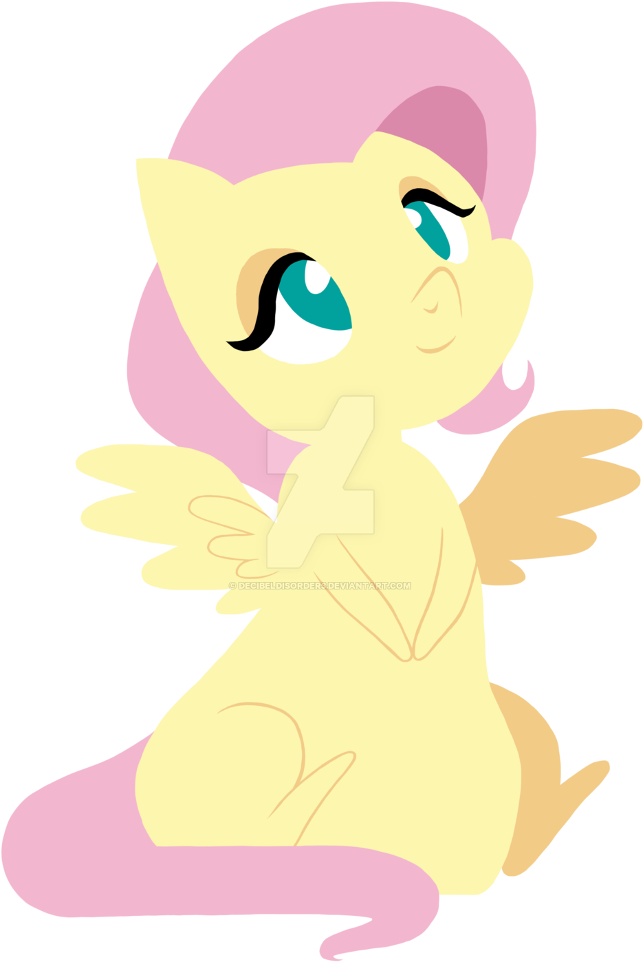 Sk-ree, Chibi, Eyeshadow, Flat Colors, Fluttershy, - Cartoon (1024x1472)