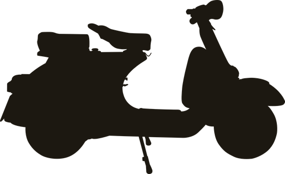 Scooter, Vehicle, Silhouette, Motorcycle - Scooter Silhouette (556x340)
