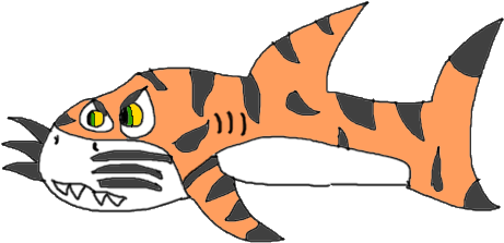 Bengal Tiger-shark By Kallytoonsstudios - Bengal Tiger (562x263)