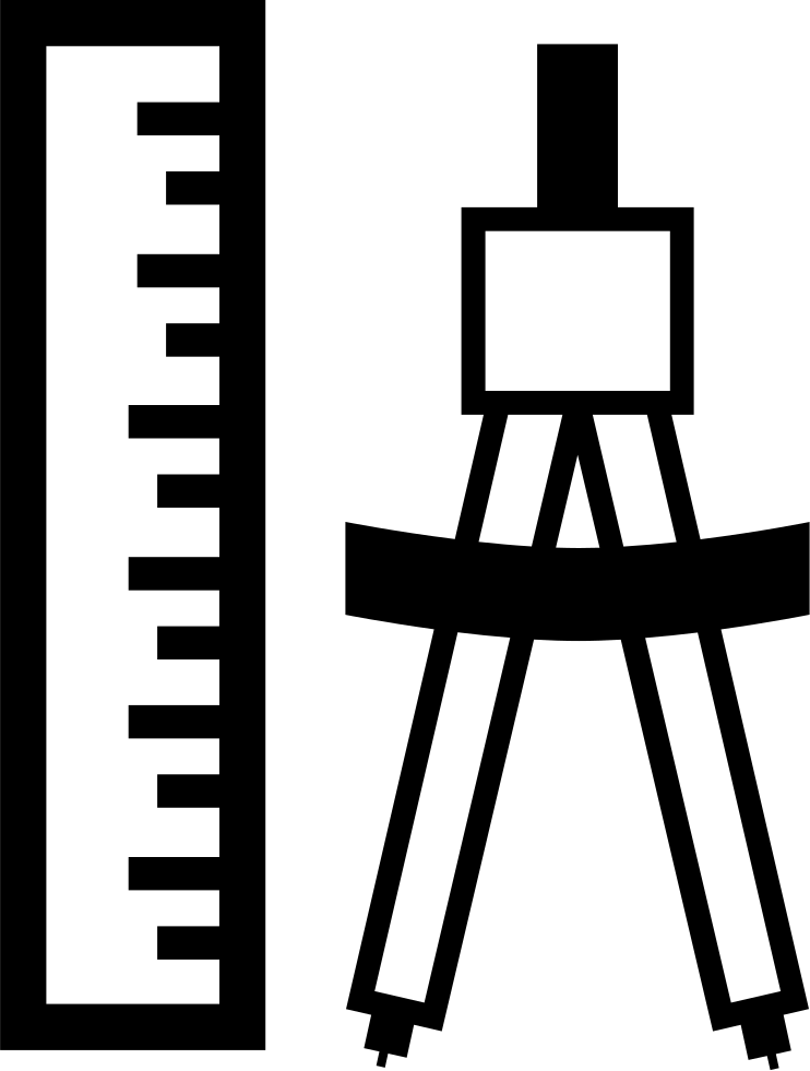 Pair Of Compasses And Ruler Comments - Arquitetura E Urbanismo Png (742x981)