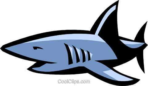 Tiburón Libres De Derechos Ilustraciones De Vectores - Clip Art (480x279)