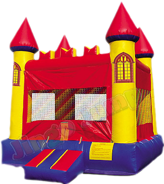 Large Castle Bounce House Rental - Jingo Jump 23clrd5 13' X 13' Red Castle Inflatable (339x380)