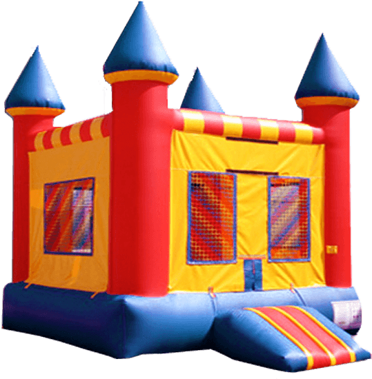 Our Red Castle Bounce House Is Bright And Colorful - Bouncing House Png (550x550)