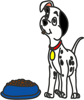 Dinnertime - Clipart - One Hundred And One Dalmatians (406x424)