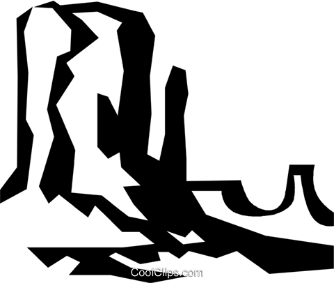 Rock Formations Found In The Desert Royalty Free Vector - Potential Energy (480x406)