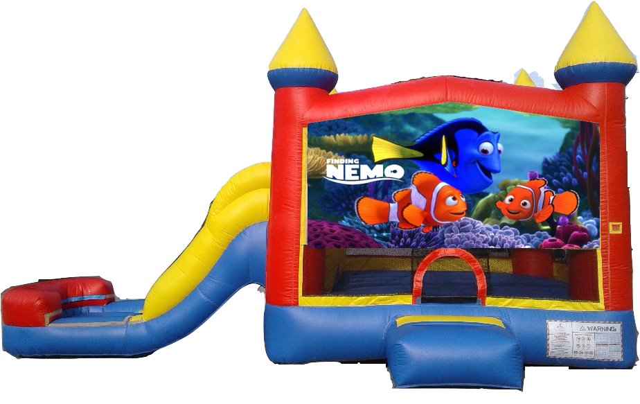 Water Slide Castle Combo Side Slide Finding Nemo $180/day - Inflatable (960x720)