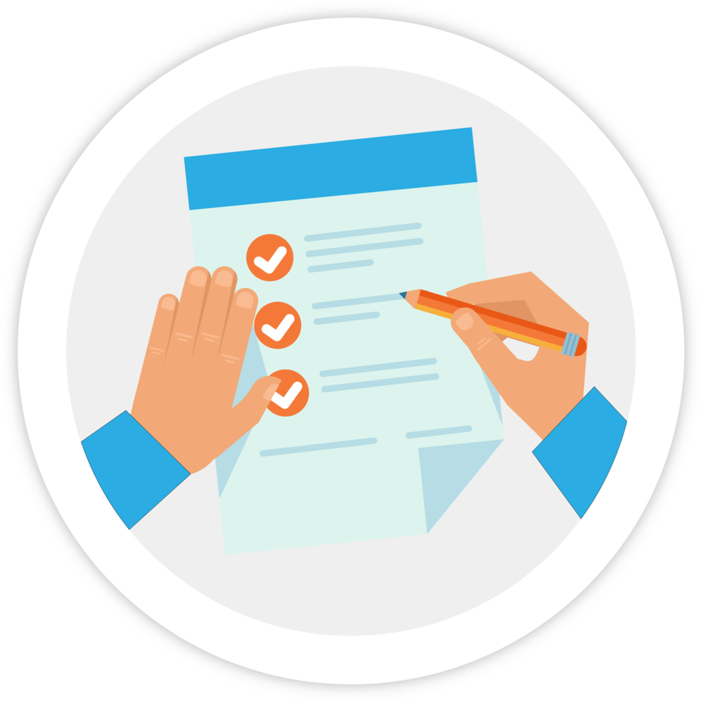 Illustration Of A Hand Writing On Paper, Representing - Things To Do Icon (1000x1000)