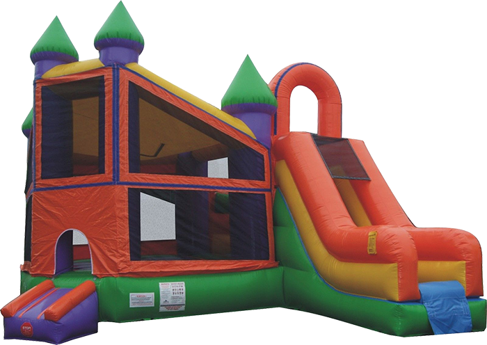 This Castle Slide Combo Bounce House Is 19′ X 15′ X - Inflatable Castle (700x496)