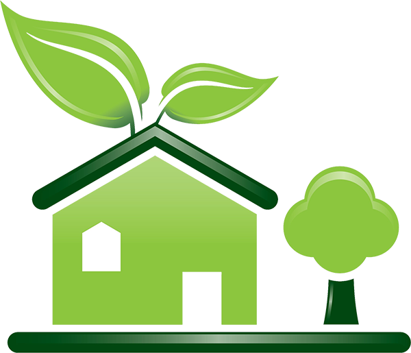 Verwarm Gratis Uw Huis - Eco Friendly Home Logo (600x515)