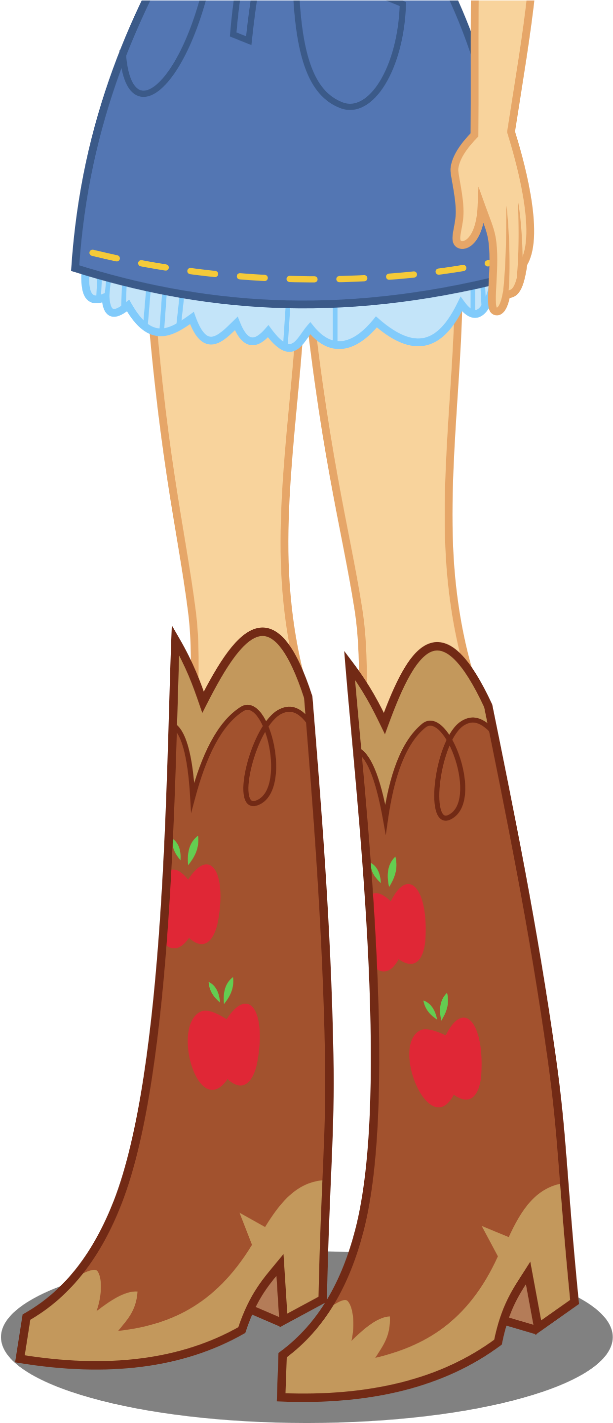 Cowboy Boots Transparent Background - Applejack Equestria Girl (1500x2880)