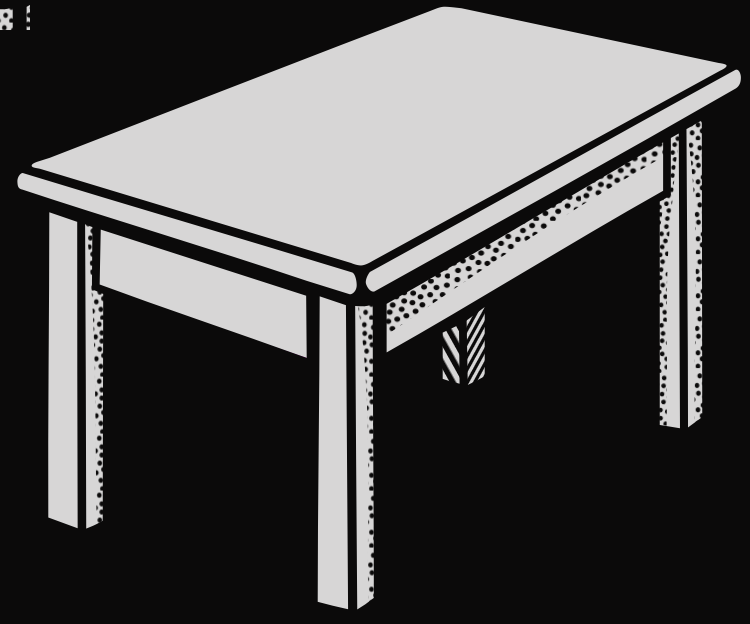 Best Table Clipart - Black And White Table Clip Art (750x624)