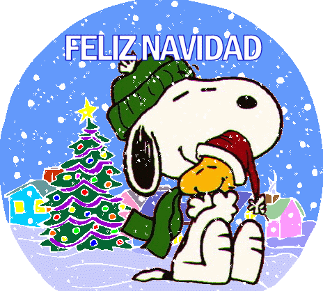 Christmas And Snoopy Image - Imagenes Gif De Feliz Navidad (464x418)