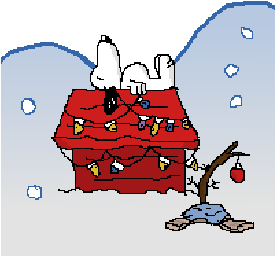 Merry Christmas Snoopy - Pixel (400x400)