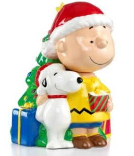 Charlie Brown Snoopy Christmas Cookie Jar - Christmas Day (400x325)
