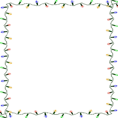 Christmas Lights Frame - Bike Border (400x400)