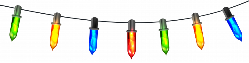 Christmas Lights Clipart Transparent Png - Bulbs Png (817x208)