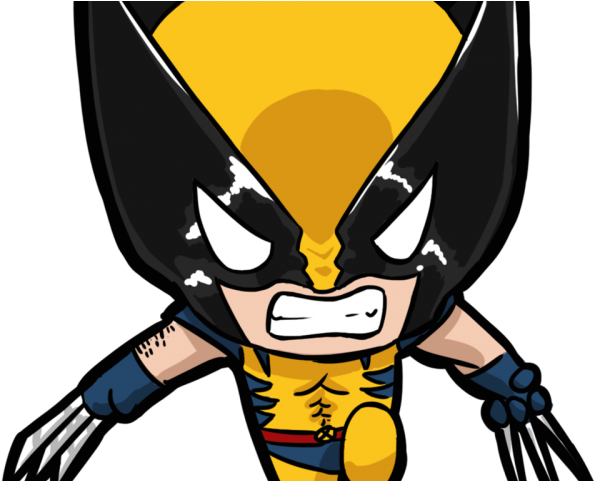 Wolverine Clipart Blue Yellow - Wolverine Chibi (640x480)
