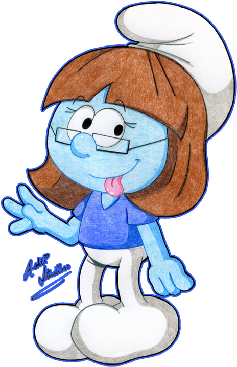 Shini Smurf By Kiss The Iconist - Cartoon (500x730)