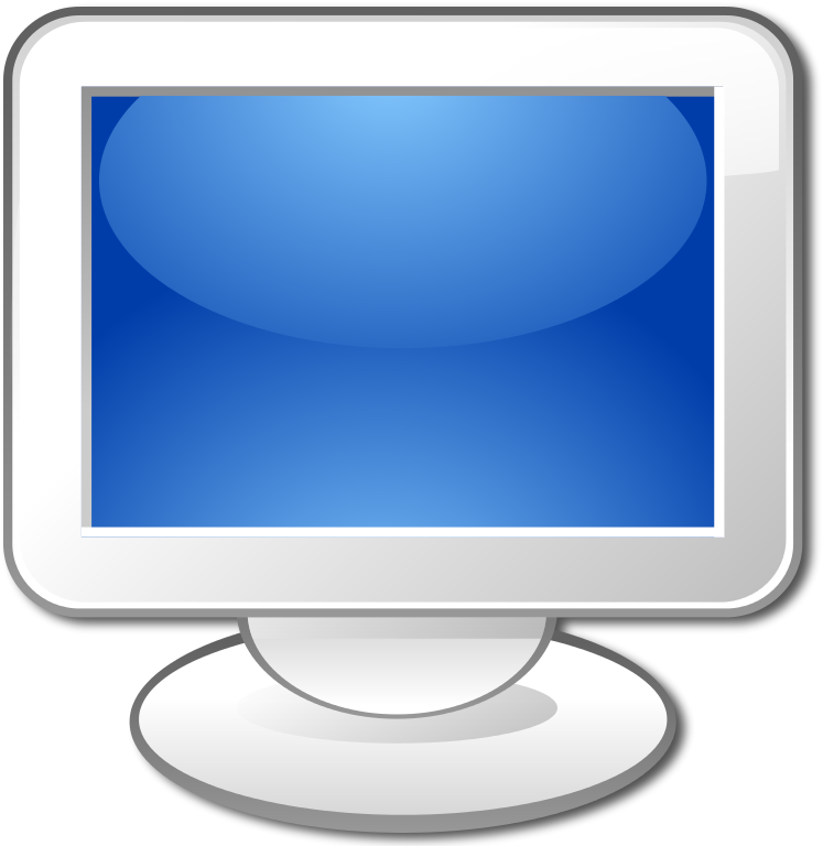 File - Crystal Display - Svg - Computer Monitor (768x768)