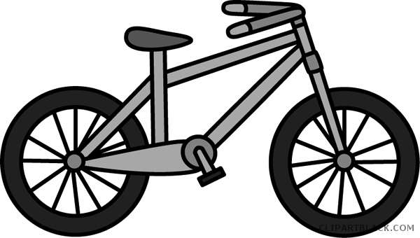 Bicycle Transportation Free Black White Clipart Images - 4 Syllable Words In Spanish (600x340)