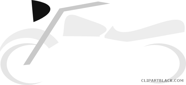 Dirt Bike Transportation Free Black White Clipart Images - Rear-view Mirror (600x276)