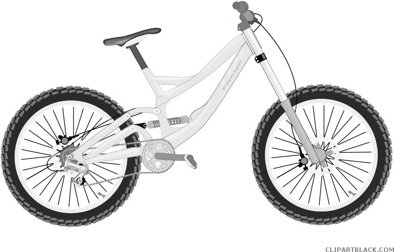Bicycle Transportation Free Black White Clipart Images - Marin Mount Vision 5.8 (800x551)
