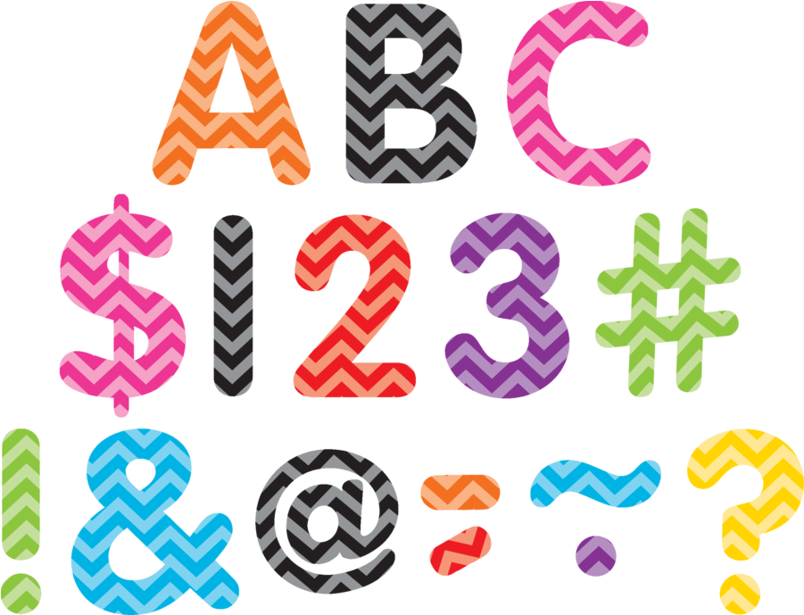 Tcr 5566 Classic Letters Chevron - Teacher Created Resources Aqua Classic 2 In Letters (900x900)