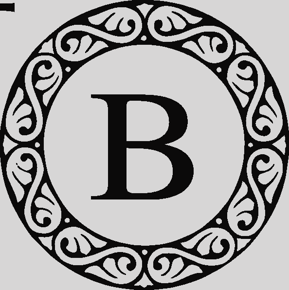Letter B Monogram Clip Art At Clker B Monogram Clipart - Circle Frame Png (594x596)
