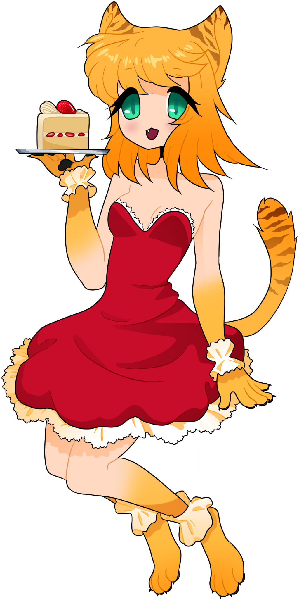Strawberry Tiger By Sheepyshy Strawberry Tiger By Sheepyshy - Cartoon (1024x2052)