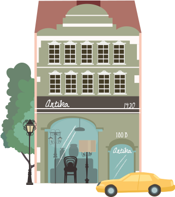 Shopping Street By Kübra Aslan, Via Behance - Flat Design (500x500)